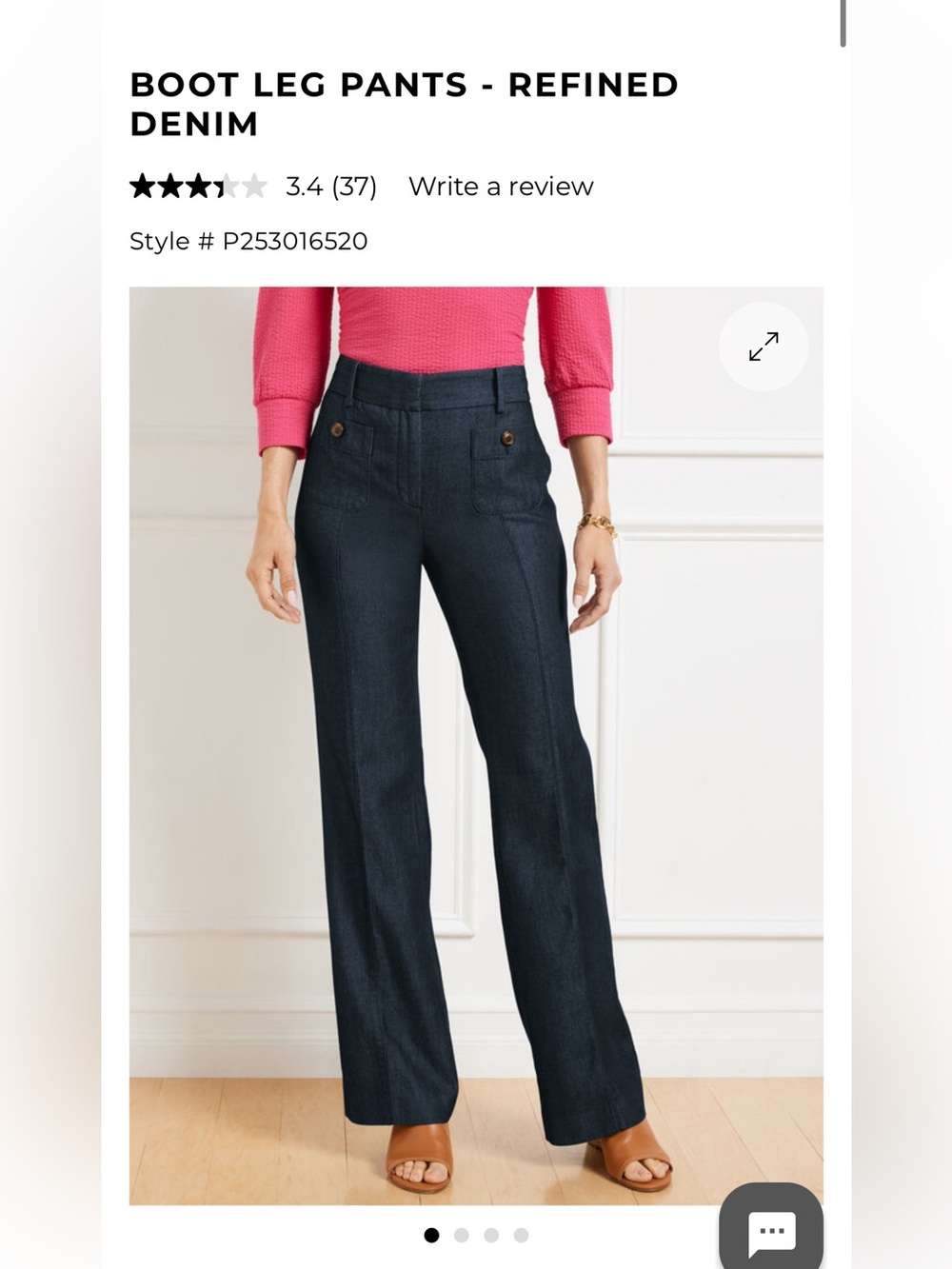 Talbots 
Boot Leg Pants - Refined Denim NWT 2P